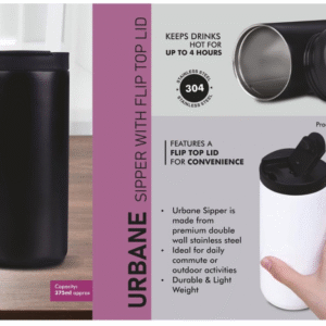 Urbane Sipper with Flip Top Lid