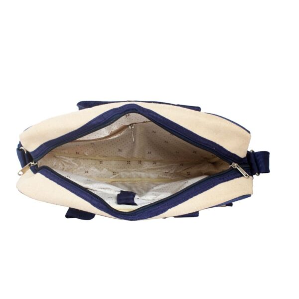 canvas laptop bag with madhuvani prient