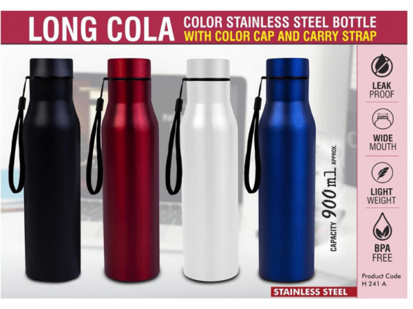 Long Cola Color Stainless Steel Bottle