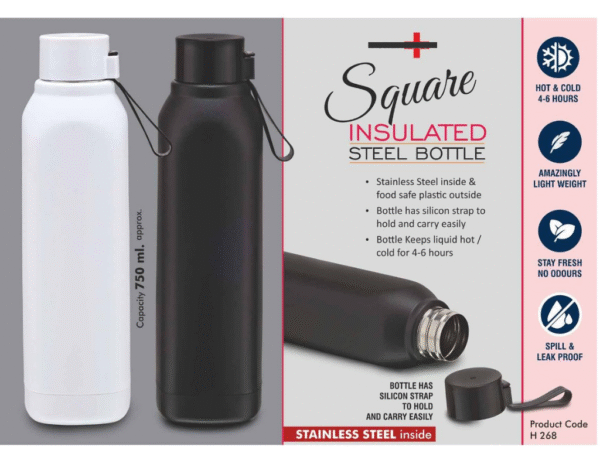 Square Insulated Steel Bottle