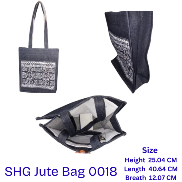 jeans denim bag with madhuvani bag with both side