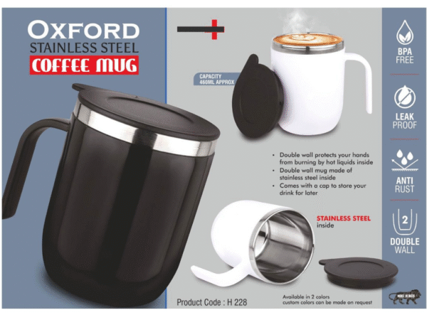 oxford stainless steel coffee mug