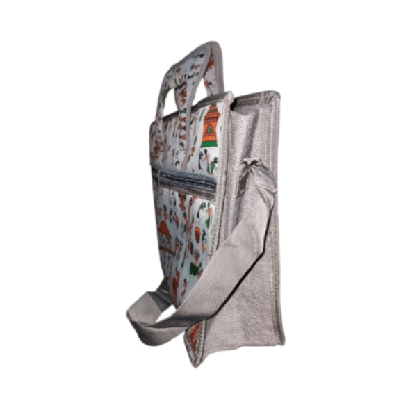 jute grey madhuvani bag