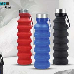 450ml collapsible silicone water bottle