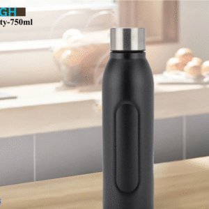 750ml matte black bottle with side grip