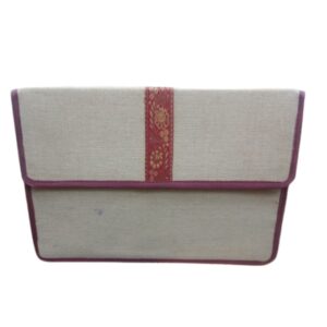 handmade jute file folder | eco friendly envelope style document holder