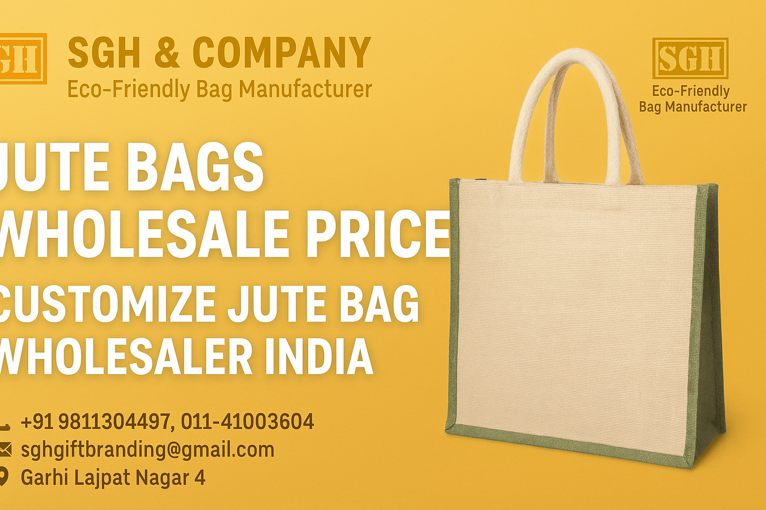 Jute Bags Wholesale Price – Customize Jute Bag Wholesaler in India